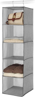 Whitmor Hanging Accessory Shelves 5 Open Sweater Shelves Crosshatch Gray by Whitmor