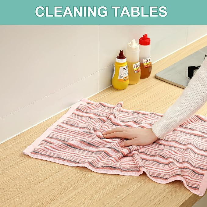 SALAS Kitchen Dish Towels for Drying Dishes, Large Cotton Kitchen Towels - Image 5