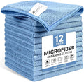 SIFANGKE Microfiber Cleaning Cloth, 12 Pack Blue Cleaning Rags by Unknown