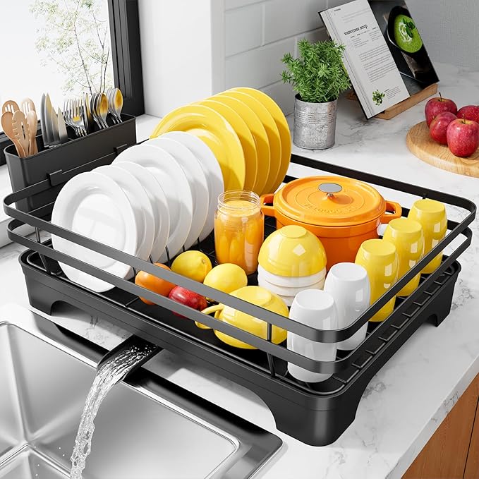 Kitsure Multi-Functional Dish Drying Rack, 15.7" x 12.0" x 5.5", Rust-Proof by Kitsure