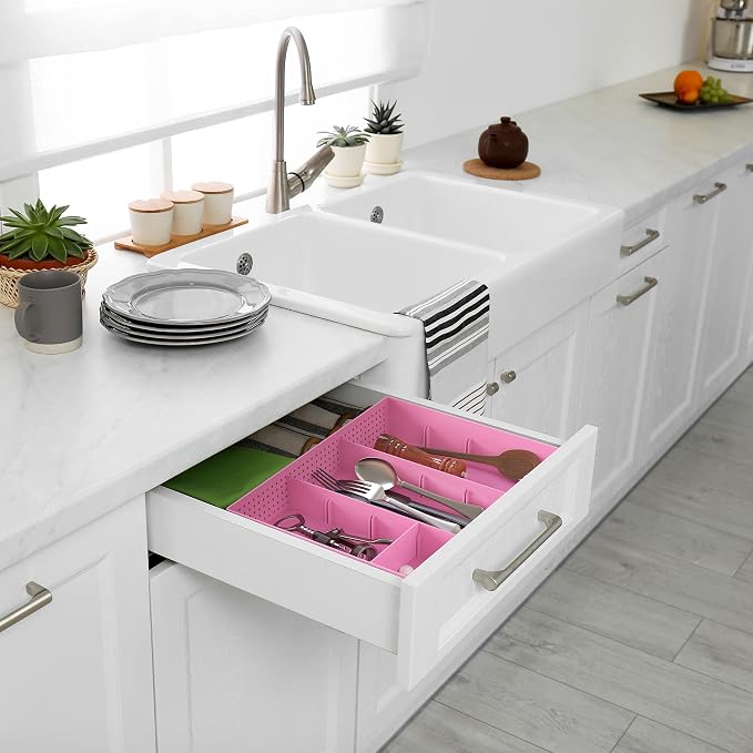 Simple Houseware Drawer Organizer Tray, 9 Adjustable Compartments, and Craft - Image 5
