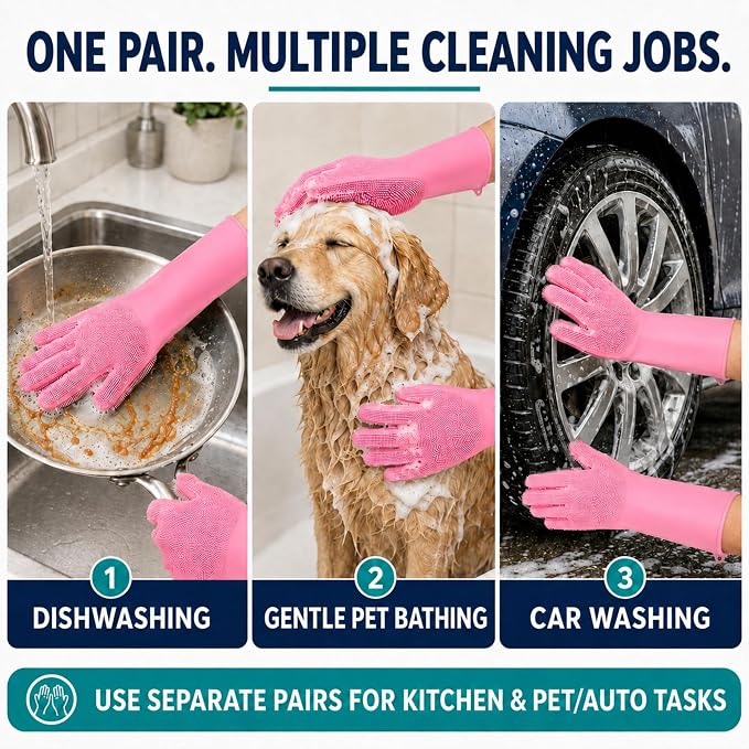 Silicone Dishwashing Gloves - Image 4
