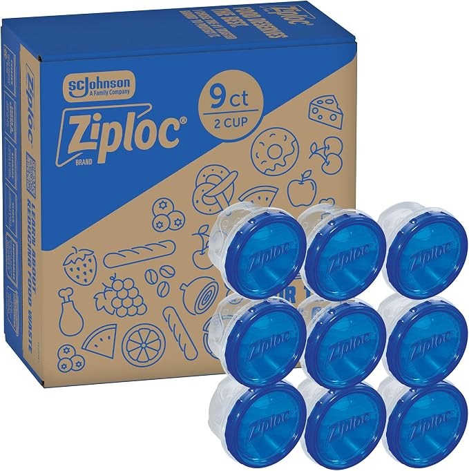 Ziploc Twist n Loc Food Storage Containers, Leak Resistant Design, Small Round by Unknown