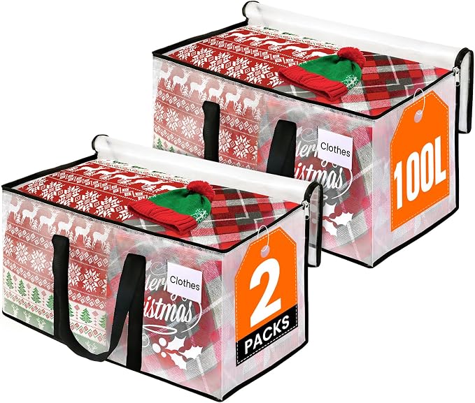 RoomHacks Moving Bags, Heavy Duty Large Storage Bags, 2 Pack, Foldable Storage by RoomHacks