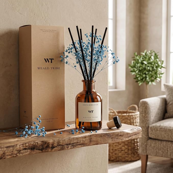 Flower Reed Diffuser Set Cashmere Vanilla Scent - Image 4