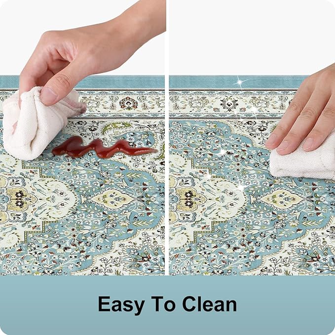 Collive Boho Anti Fatigue Kitchen Mats Sets 2 Piece Non Skid Kitchen Mats for Floor Cushioned Kitchen Rugs and Mats Waterproof Ergonomic Comfort Standing Mat Runner for Kitchen,Home,Office,Laundry