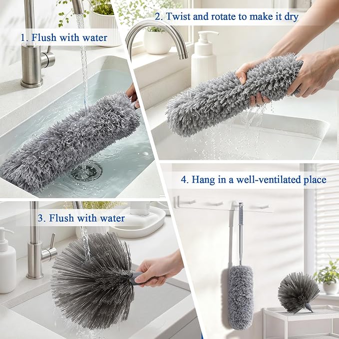 Cobweb Duster with Extension Pole 100 inches, Dusters - Image 7