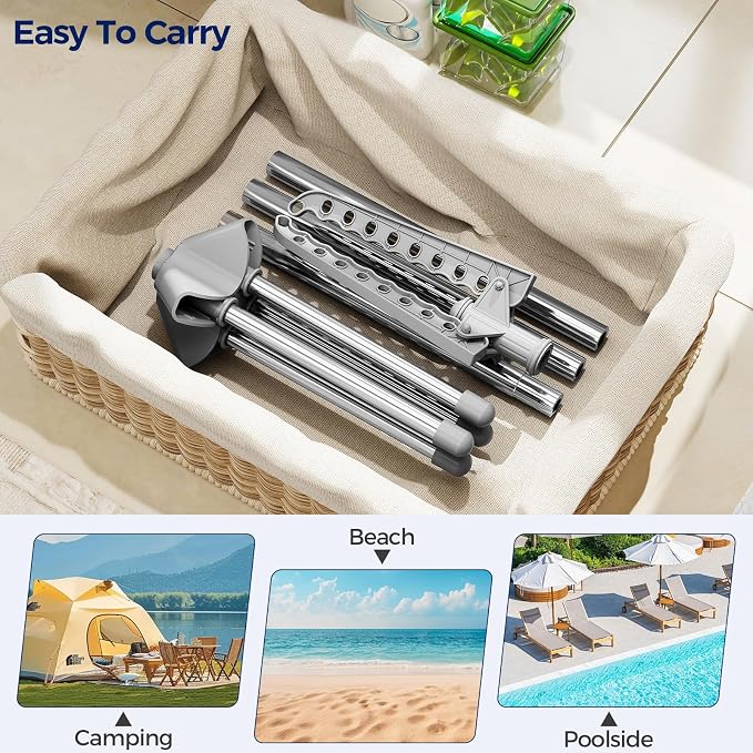 KINGBOARD Clothes Drying Rack, 3 Rotatable Arms | 360° Rotatable Arms, 27 - Image 5
