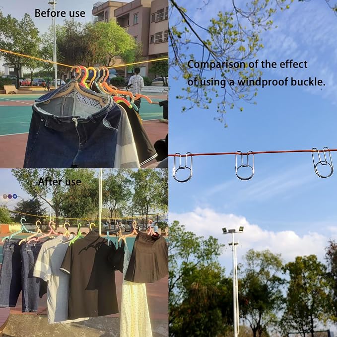 32Ft Portable Travel Clothesline is Also an Outdoor Camping Clothesline - Image 9