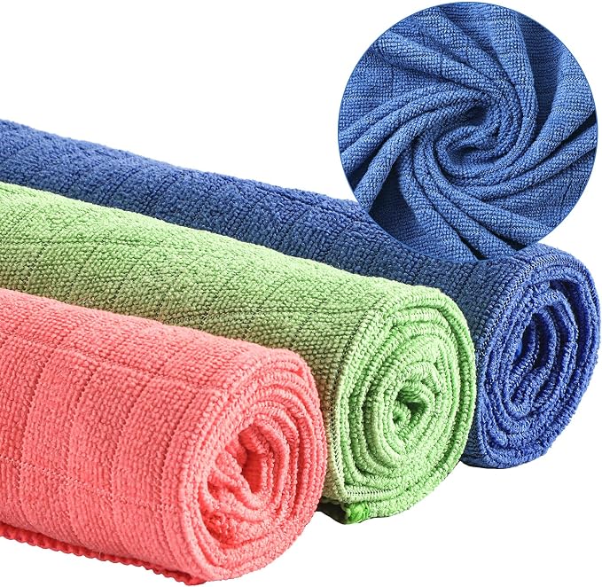 Nuanchu 20 Pieces Extra Large Microfiber Cleaning Cloth Rags Towels Bulk 20 x - Image 3