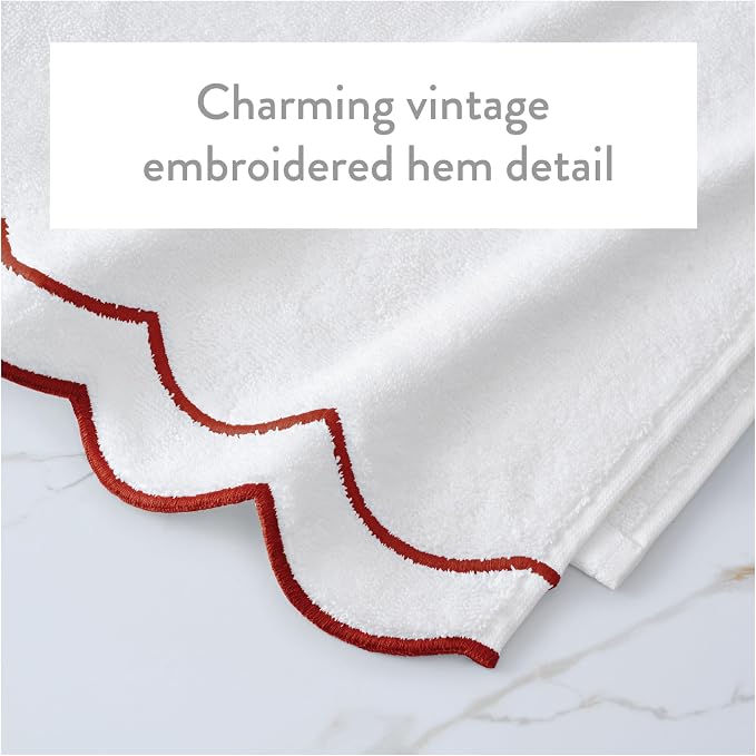 Peri Home 2 Piece Cotton Bath Towel Set, Embroidered - Image 3