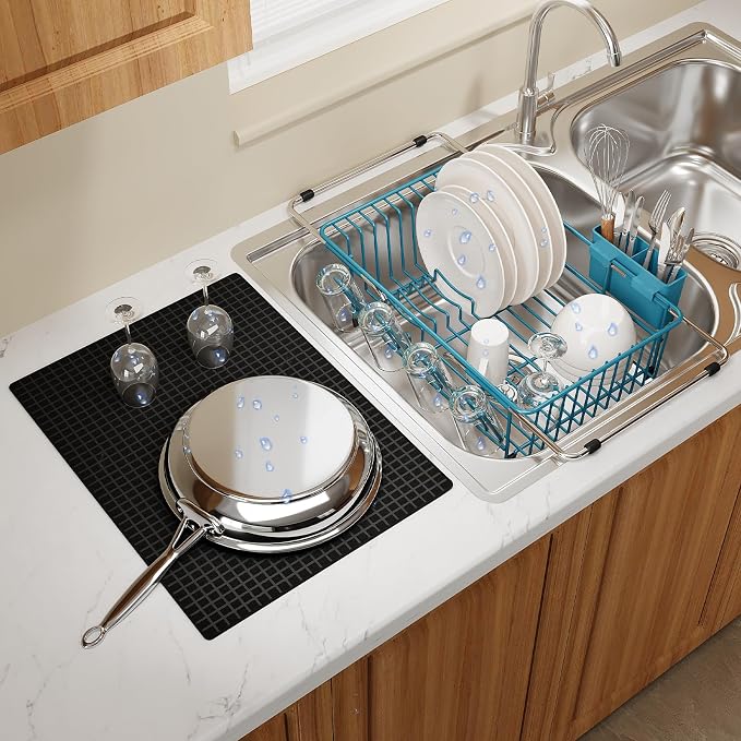 Blue Dish Drying Rack Over The Sink by MAJALiS
