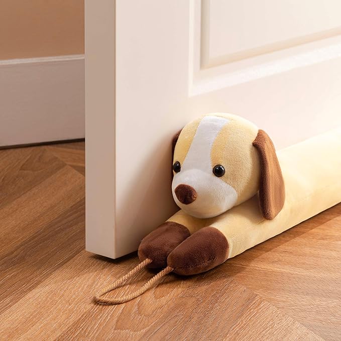 habibee Door Draft Stopper, Weighted Noise Blocker 36 in Yellow Dog | Soft by habibeeDesignCoLtd