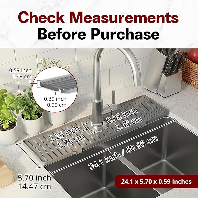 ODRAGO Silicone Kitchen Sink Splash Guard - Image 2