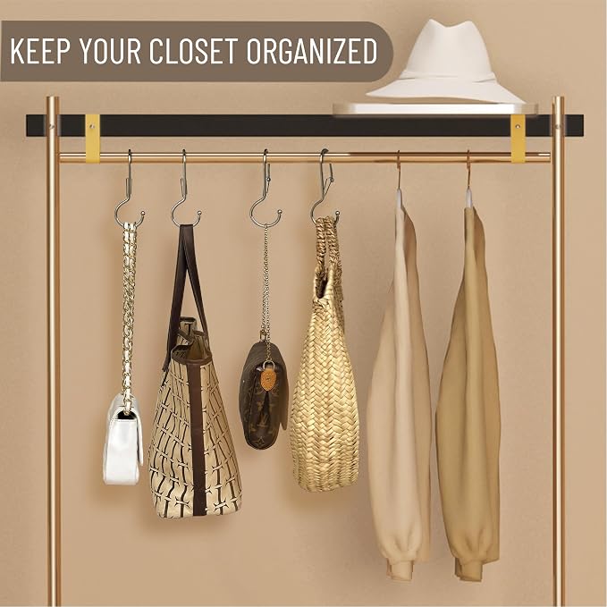 6 Purse Hanger for Closet. Tote Hanger. S-Shaped Hooks S Hooks Twist Design. - Image 4
