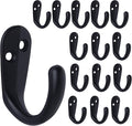 IBosins 15PCS Coat Hooks Wall Mounted Black Single Prong Robe Hook | Hanging by IBosins