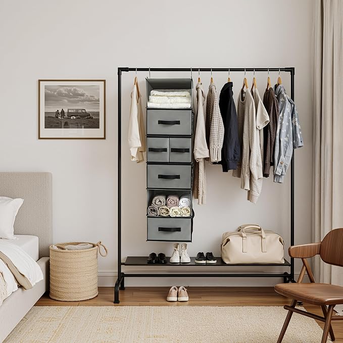 GRANNY SAYS Hanging Closet Organizer, 5 Drawers, 6 Shelves, 6 Pockets, 6 - Image 2