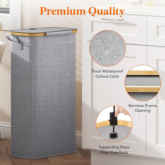 Lifewit 65L Slim Laundry Hamper - Image 7