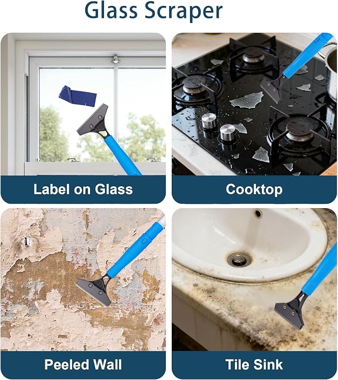 Window Cleaning Kit, Swivel Squeegee & Scrubber - Image 8