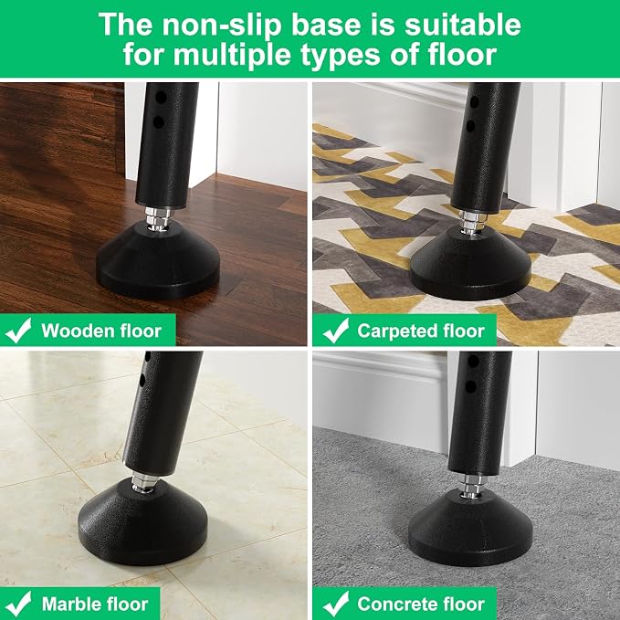Sliding Glass Door Lock & Door Stoppers Security Bar Keep Your Home Security - Image 4