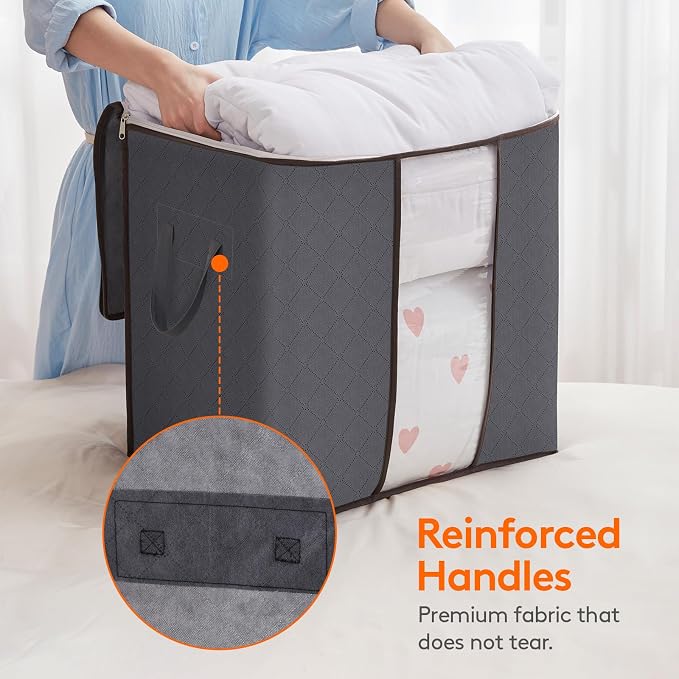 Lifewit 6 Pack 100L Clothes Storage Bins - Image 3