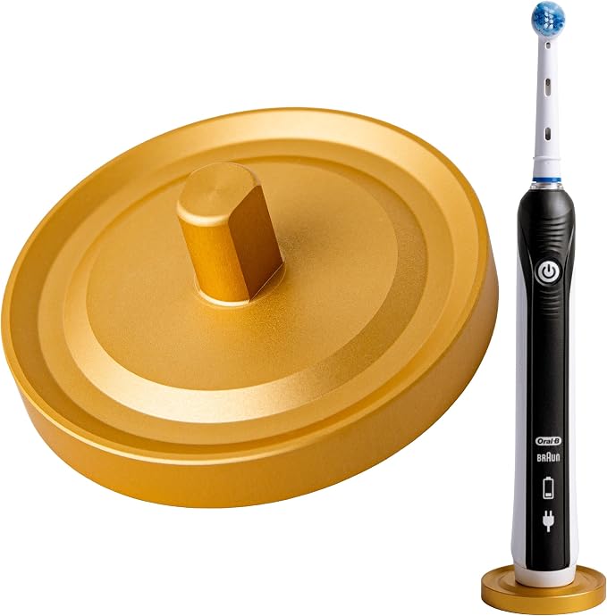Gold Oral-B Compatible Electric Toothbrush Holder by Relsy