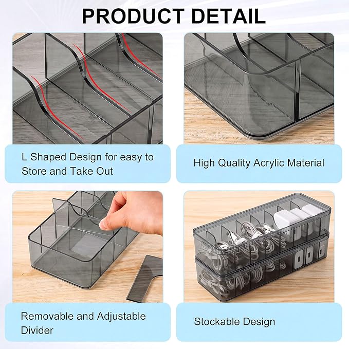 Tatuo 2-Pack Cord Organizer Box - Image 4