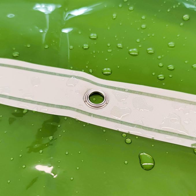 Barossa Design Clear Green PEVA Shower Curtain Liner Standard Size - Image 5