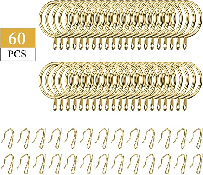 Hotop 30 Pcs Metal Curtain Rings - Image 2