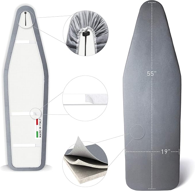 TIVIT Ironing Board Cover 19 x 55” – Made in Italy, Alumitek PRO Heat-Reflective - Image 9