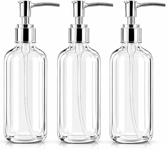 Refillable Clear Soap Dispenser Bottles by BayStateImporters