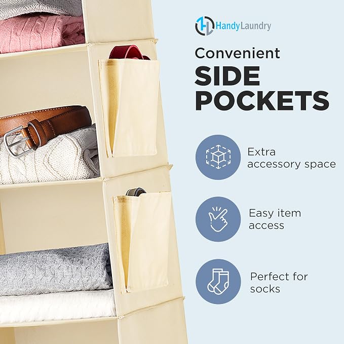 Handy Laundry Hanging Closet Organizer - Image 5