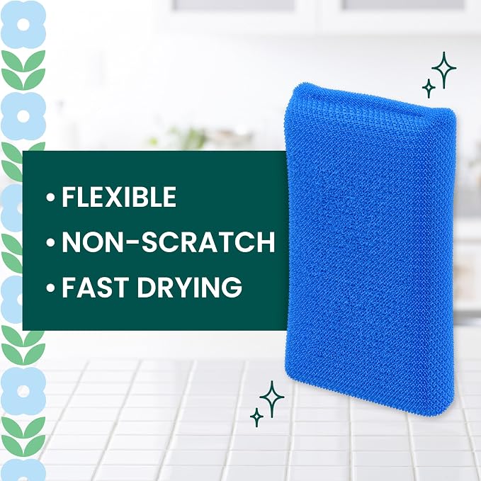 Scotch-Brite Blooms Dobie Scrubbing Pad, 2 Pack | Non-Scratch Kitchen Sponge - Image 2