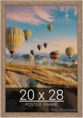 wallsthatspeak 20x28 Brown Barnwood Picture Frame for Puzzles Posters Photos or Artwork
