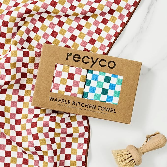 RECYCO Waffle Kitchen Towel Set of 2 - Image 8