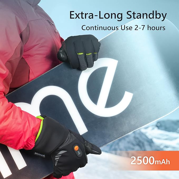 Heated Gloves for Men Women, Rechargeable Waterproof Heated Work Gloves with Arthritis Raynaud's Relief for Ski Golf Hiking Driving