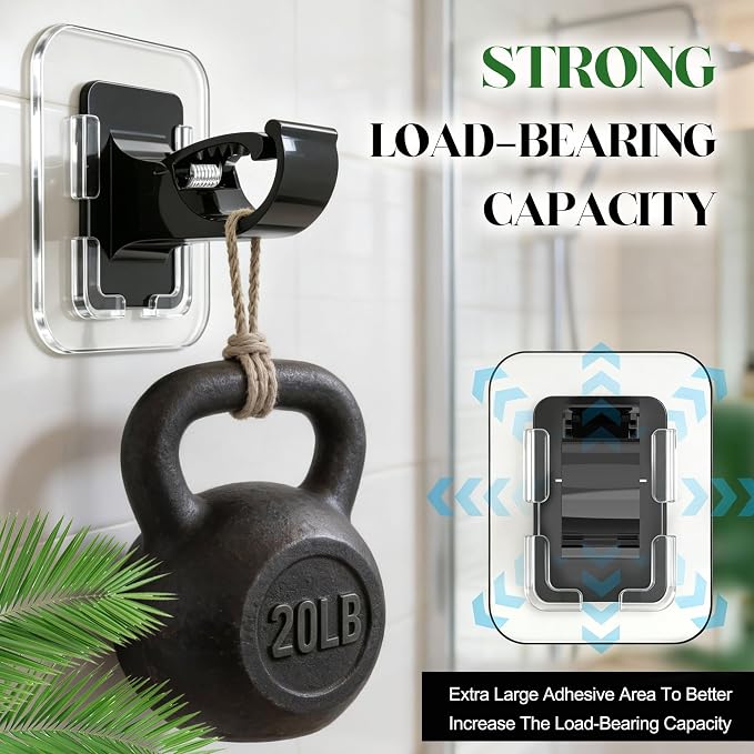 Detachable Adhesive Curtain Rod Holder-20LB, No Drill Curtain Rod Brackets | - Image 3