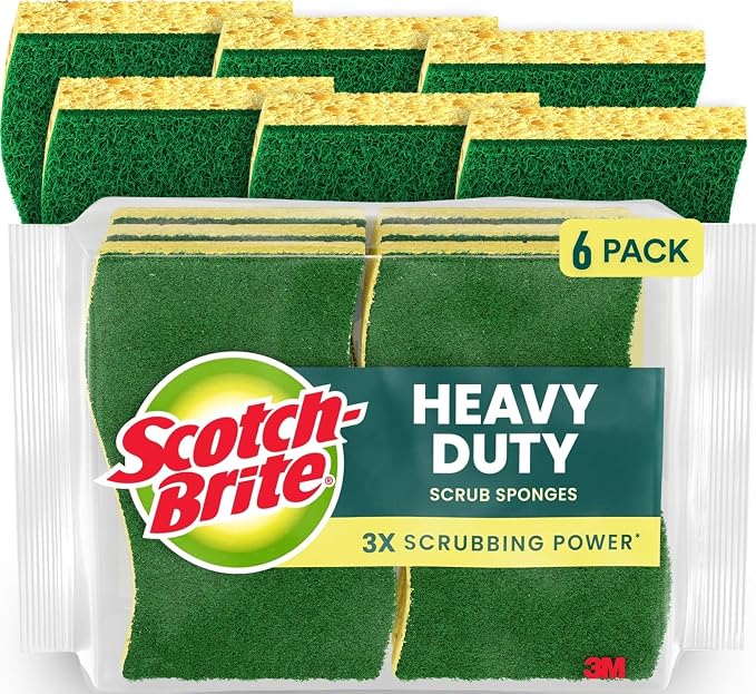 Scotch-Brite Heavy Duty Scrub Sponge, 6 Pack | Kitchen Sponges by Unknown