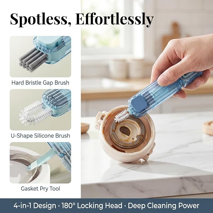 VIDONIO 4 in 1 Cup Lid Gap Cleaning Brush - Image 4