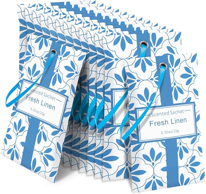 STRN Scented Sachets for Drawer and Closet, Linen Scent 14-Pack for Luggage by STRN-Delicate%C2%B7Cozy%C2%B7Stylish