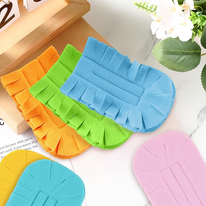 Zubebe 12 Pcs Reusable Duster Refills Fleece, Candy Color | Soft Polyester - Image 6