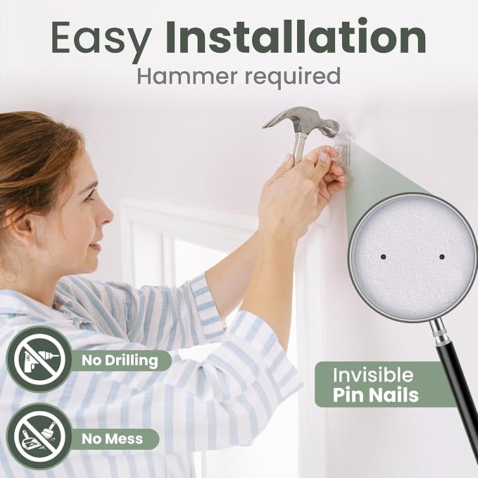 No Adhesive Heavy Duty Curtain Rod Holders - Image 6