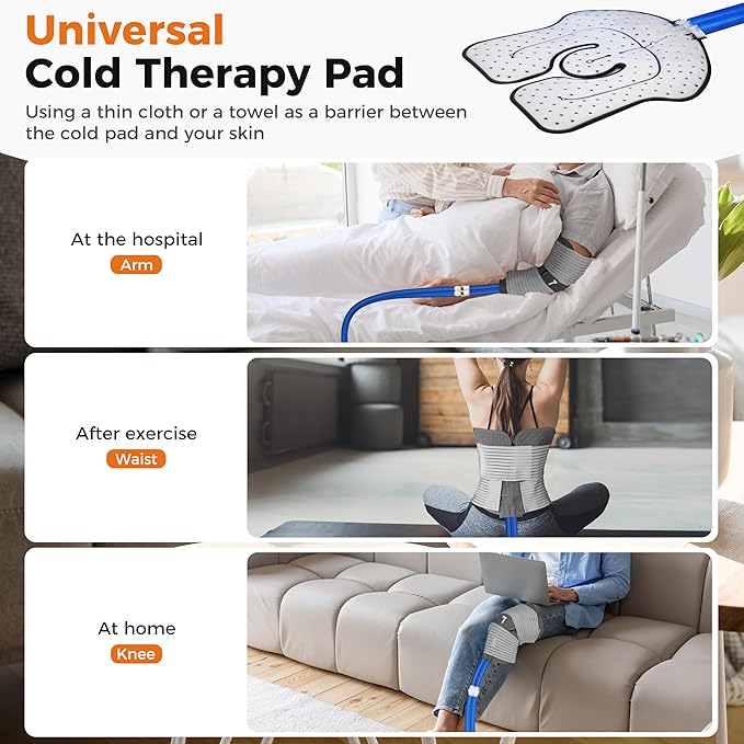 Ice Machine for Knee After Surgery, Ice Therapy Machine with Universal Pad, Cold Therapy Machine for Knee, Shoulder, Hip, Leg and Hip