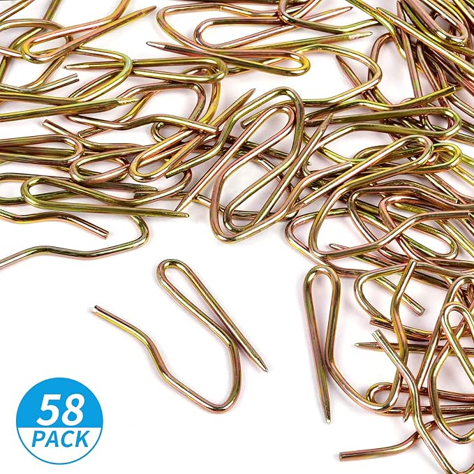 Sopito 58Pcs Curtain Hooks for Door Window Shower Curtain, Bronze | 1.2 Inches - Image 7