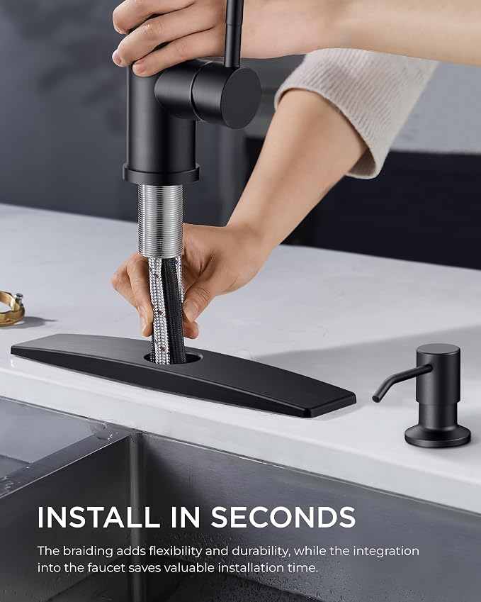 FORIOUS Black Kitchen Faucet - Image 5