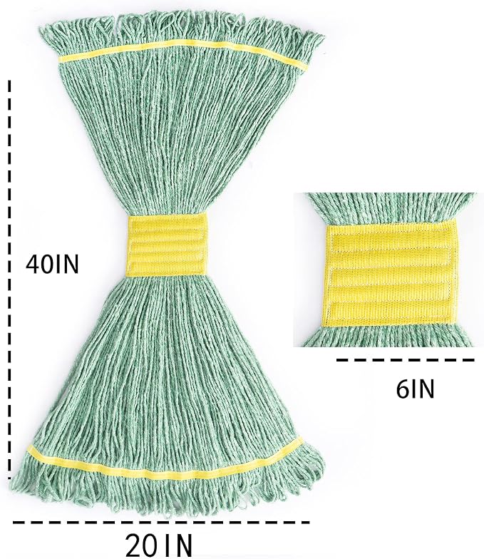 Matthew Cleaning 12Pcs 5'' Headband White&Orange&Green 24Oz Commercial String - Image 5