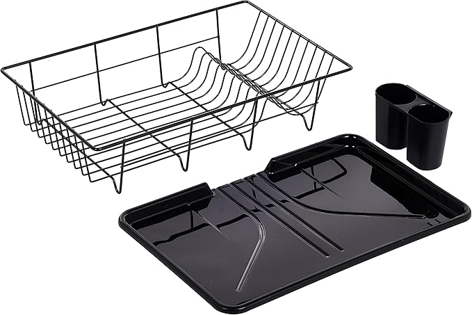 Sweet Home Collection Metal, Dish Drainer Drain Board and Utensil Holder Simple by SweetHomeCollection