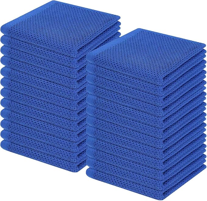 Homaxy 100% Cotton Waffle Weave Kitchen Dish Cloths 24-Pack, Ultra Soft by Homaxy