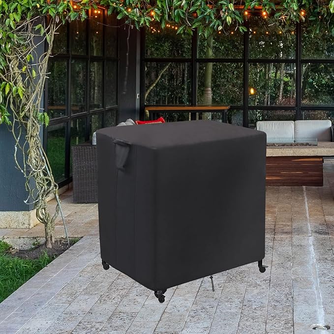 Outdoor Cart Cover for Ooni Large Modular Table, Waterproof Kitchen Grill Table Cover, Patio Pizza Oven Stand Covers Dustproof - 32 x 32 x 36 Inch