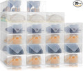 Sintuff 20 Pcs Clear Shoe Boxes Plastic Stackable Clear Shoe Storage Boxes by Sintuff